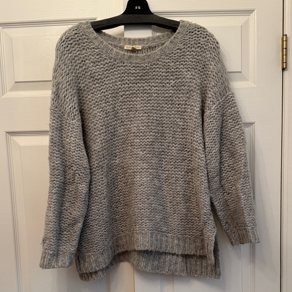 Cozy Gray Eileen Fisher Crew Neck Sweater